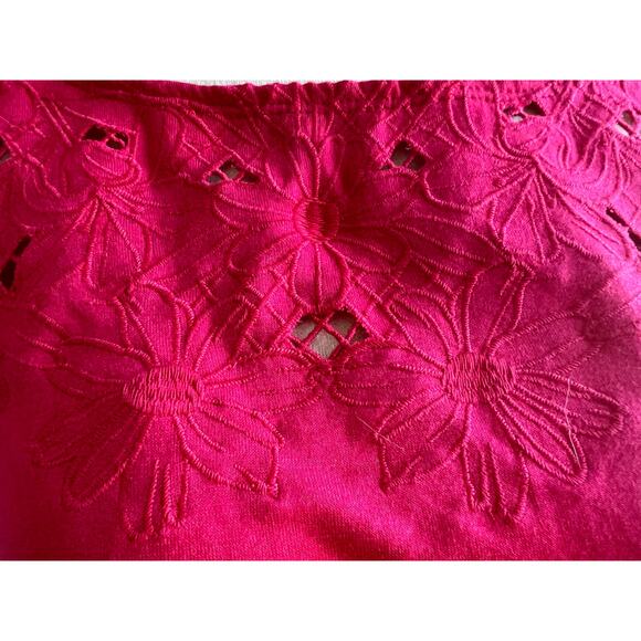 NWT TORRID Magenta Pink Off the Shoulder Floral Lace Neckline SweatshirtSize 2X - Picture 8 of 12